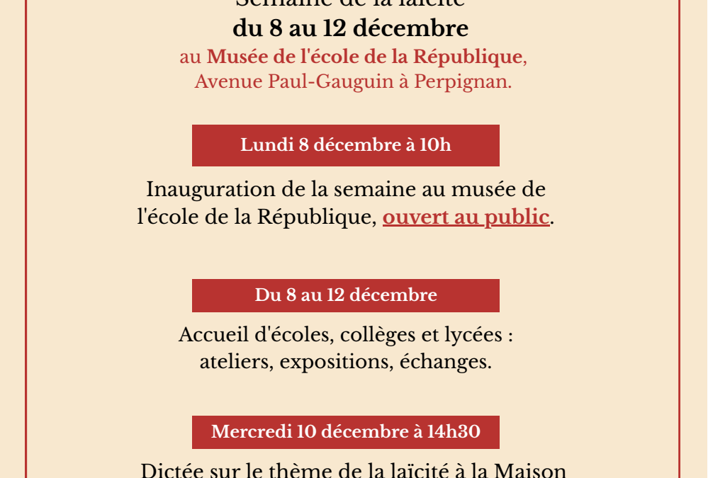 120 ans de la loi de 1905 de Séparation des Eglises et de l’Etat